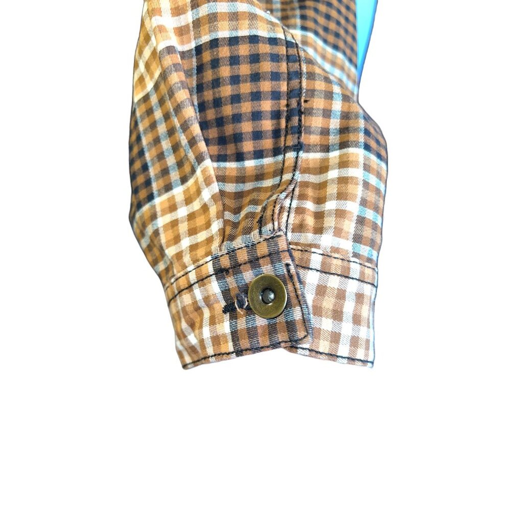 Plus Size Womens Plaid Button-Up Cropped Shirt 26/28W By Cato - Picture 11 of 11